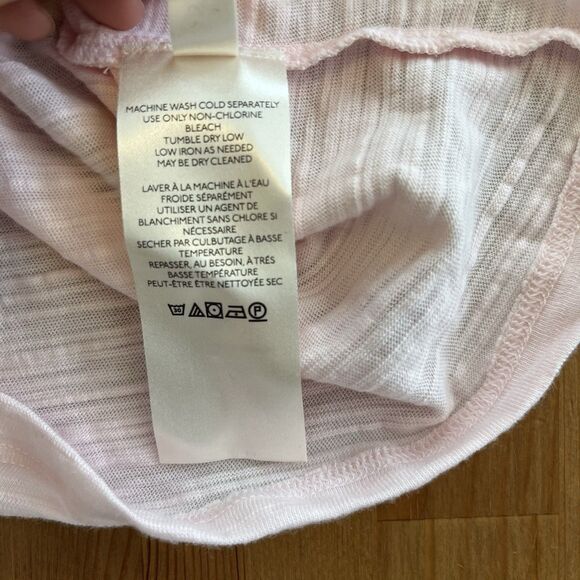 We The Free People Top Size Small Pink Knit Natasha Ruched Ruffle Long Sleeve - Picture 14 of 16